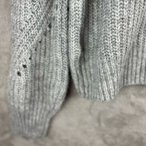 GAP XL Extra Large Wool Blend Sweater Brushed Pointe Heather Gray - Picture 11 of 16